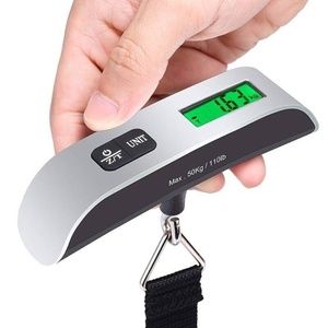 GOXAWEE 110lb/50kg Digital Handheld Luggage Hanging Baggage Scale With Backlight